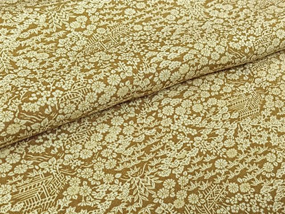 平和屋着物▽上質な小紋　単衣　風景花文　正絹　逸品　AABL3971jh
