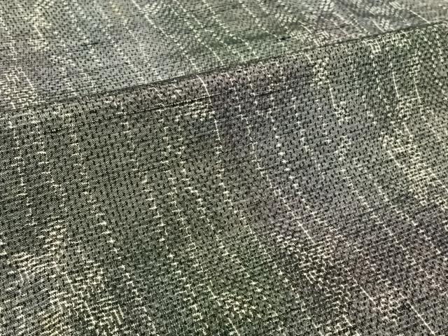 平和屋着物▽上質な紬　単衣　蔦草文　正絹　逸品　AABL3977jh