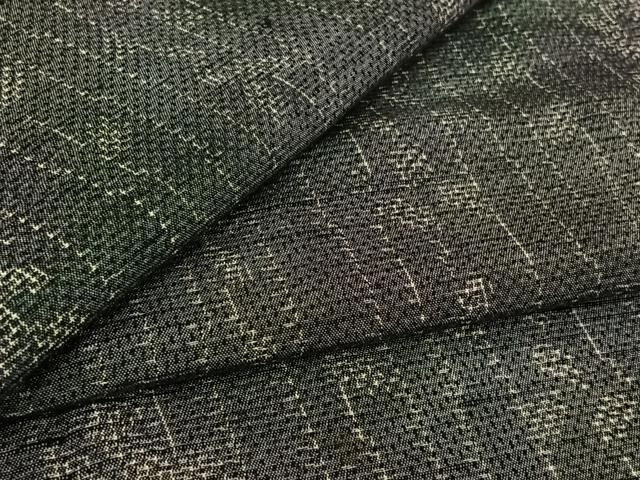 平和屋着物▽上質な紬　単衣　蔦草文　正絹　逸品　AABL3977jh