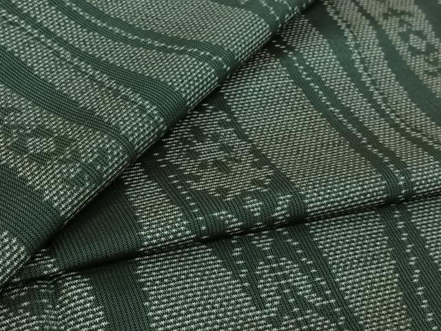 平和屋着物▽本場大島紬　単衣　9マルキ　立涌花文　正絹　逸品　AABL3978jh