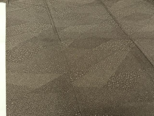 平和屋着物▽江戸小紋　単衣　伝統工芸伊勢型写　寄せ小紋柄　丹後ちりめん　反端付き　正絹　逸品　未使用　AABL3983jh
