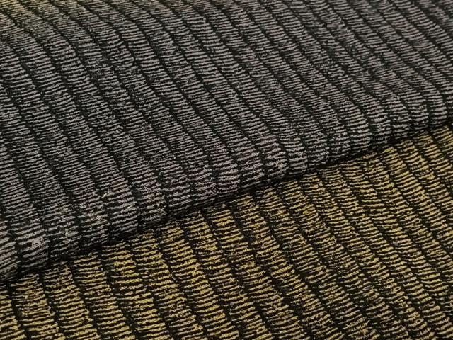 平和屋着物▽上質な小紋　単衣　変わり縞　正絹　逸品　AABL3988jh