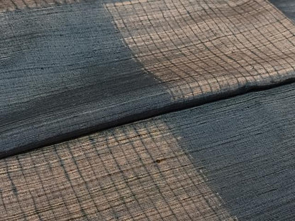 平和屋着物▽上質な紬 　単衣　絞り　横段文 　正絹　逸品　未使用　AABL3994jh