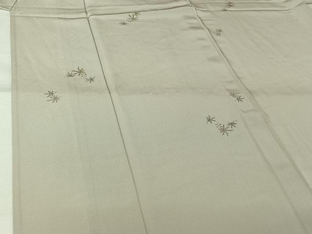 平和屋着物▽上質な小紋　単衣　舞葉文　金彩　正絹　逸品　AABL3999jh