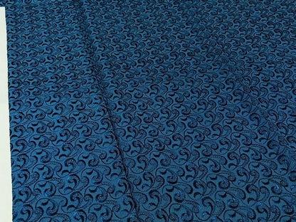 平和屋着物▽小紋　単衣　総刺繍　唐草文　AABL4005jh