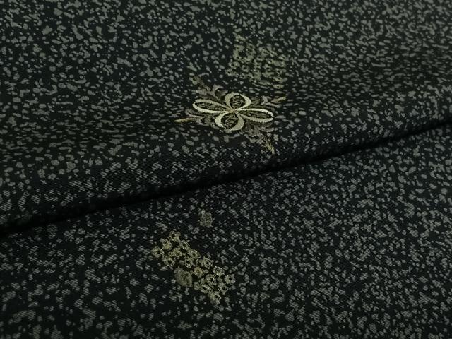 平和屋着物▽上質な小紋　単衣　刺繍　飾花文　たたき染め　金銀糸　正絹　逸品　未使用　AABL4011jh