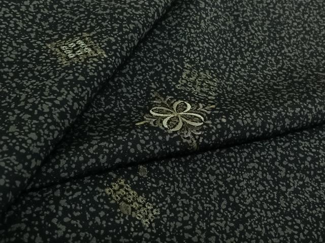 平和屋着物▽上質な小紋　単衣　刺繍　飾花文　たたき染め　金銀糸　正絹　逸品　未使用　AABL4011jh