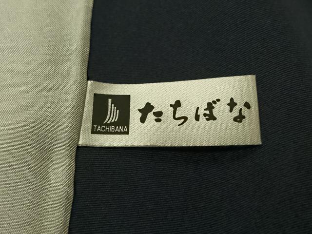 平和屋着物▽上質な小紋　単衣　刺繍　飾花文　たたき染め　金銀糸　正絹　逸品　未使用　AABL4011jh