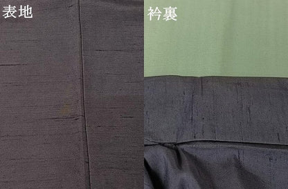 平和屋着物▽訪問着　単衣　紬地　絞り　立波文　正絹　逸品　AABL4025jh