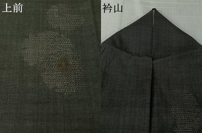 平和屋着物▽本場結城紬　重要無形文化財　単衣　100亀甲　飛び亀甲柄　正絹　逸品　AABL4028jh