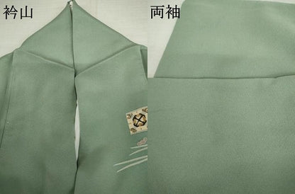 平和屋着物●訪問着　友禅　作家物　飛鶴風景文　正絹　逸品　AABL4043cs
