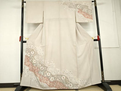 平和屋着物●訪問着　辻が花　絞り　正絹　逸品　AABL4045cs