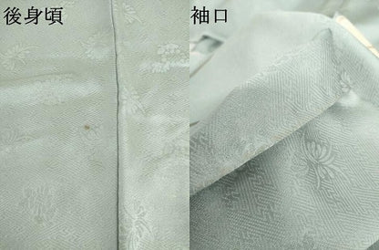 平和屋着物●訪問着　絞り　枝花文　金彩　正絹　逸品　AABL4057cs