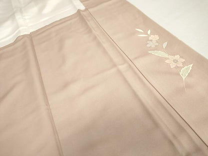 平和屋着物●訪問着　刺繍　枝花文　暈し染め　金糸　金彩　正絹　逸品　AABL4059cs