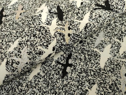 平和屋着物●訪問着　飛鶴文　たたき染め　黒地　金銀彩　正絹　逸品　AABL4065cs