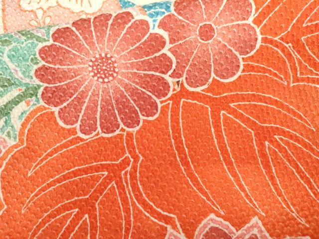 平和屋着物●名門　藤娘きぬたや・総絞り　振袖　蔓帯花桐文　ロング丈　正絹　逸品　AABL4066cs