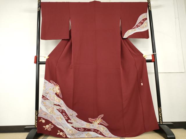 平和屋着物●越後十日町の一流染匠　桐屋・翠山工房　訪問着　辻が花　絞り　やまと誂製　正絹　逸品　AABL4074cs