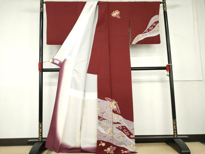 平和屋着物●越後十日町の一流染匠　桐屋・翠山工房　訪問着　辻が花　絞り　やまと誂製　正絹　逸品　AABL4074cs