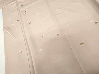 平和屋着物●訪問着　竹屋町刺繍　松　金糸　金彩　正絹　逸品　未使用　AABL4075cs
