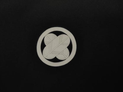 平和屋着物●男性　黒紋付　正絹　逸品　AABL4076cs