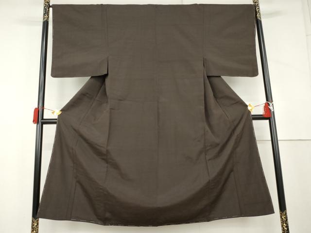 平和屋着物●男性　お召　格子　正絹　逸品　未使用　AABL4077cs