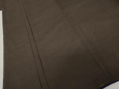 平和屋着物●男性　お召　格子　正絹　逸品　未使用　AABL4077cs