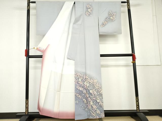 平和屋着物●越後十日町の一流染匠　桐屋・翠山工房　訪問着　辻が花　絞り　暈し染め　やまと誂製　正絹　逸品　未使用　AABL4079cs