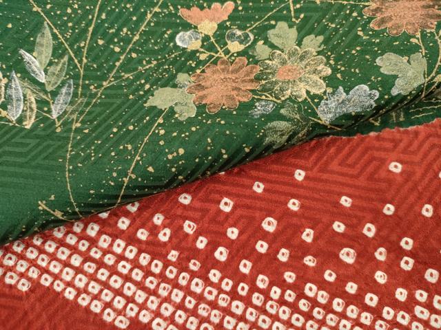 平和屋着物●豪華振袖　絞り　枝花文　金銀彩　正絹　逸品　AABL4084cs
