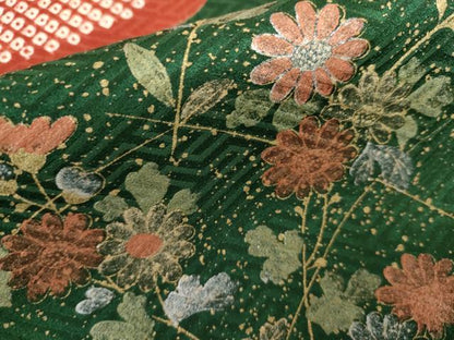 平和屋着物●豪華振袖　絞り　枝花文　金銀彩　正絹　逸品　AABL4084cs