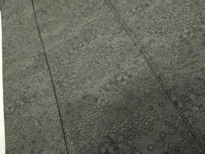 平和屋着物●江戸小紋　寄せ小紋柄　黒地　まるやま扱い　正絹　逸品　AABL4090cs