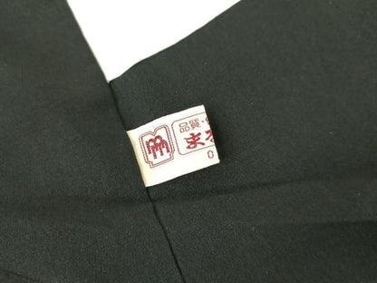 平和屋着物●江戸小紋　寄せ小紋柄　黒地　まるやま扱い　正絹　逸品　AABL4090cs
