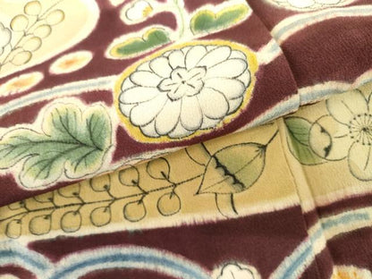 平和屋着物●訪問着　辻が花　正絹　逸品　AABL4091cs