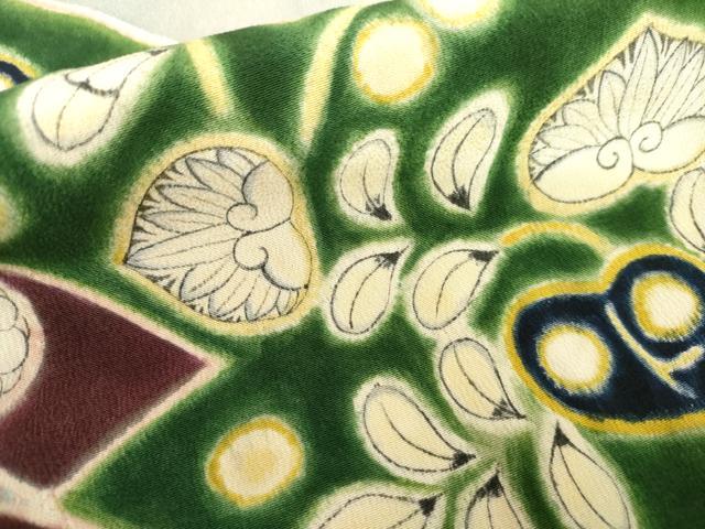 平和屋着物●訪問着　辻が花　正絹　逸品　AABL4091cs