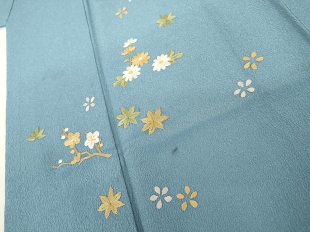 平和屋着物●洗える最高級着物　＜英＞はなぶさ謹製　訪問着　総刺繍　草花文　洗える着物　AABL4098cs