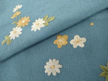 平和屋着物●洗える最高級着物　＜英＞はなぶさ謹製　訪問着　総刺繍　草花文　洗える着物　AABL4098cs