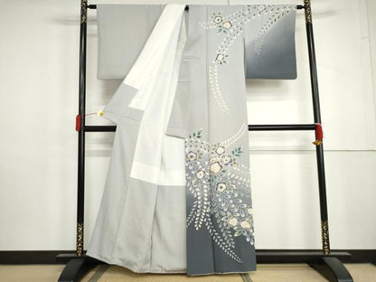 平和屋着物●訪問着　辻が花　絞り　暈し染め　正絹　逸品　AABL4102cs