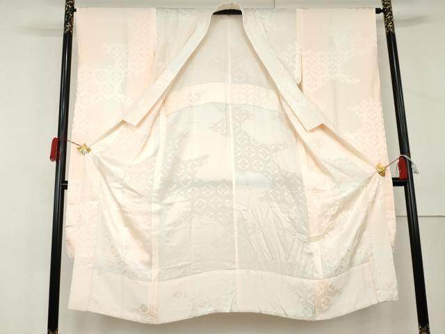 平和屋着物●振袖用長襦袢　無双仕立て　亀甲花地紋　暈し染め　正絹　逸品　AABL4103cs