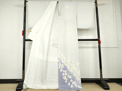 平和屋着物●訪問着　胡蝶蘭　暈し染め　金彩　ロング丈　正絹　逸品　AABL4108cs