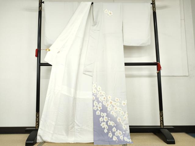 平和屋着物●訪問着　胡蝶蘭　暈し染め　金彩　ロング丈　正絹　逸品　AABL4108cs