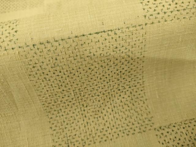 平和屋着物●結城紬　市松　正絹　逸品　AABL4110cs