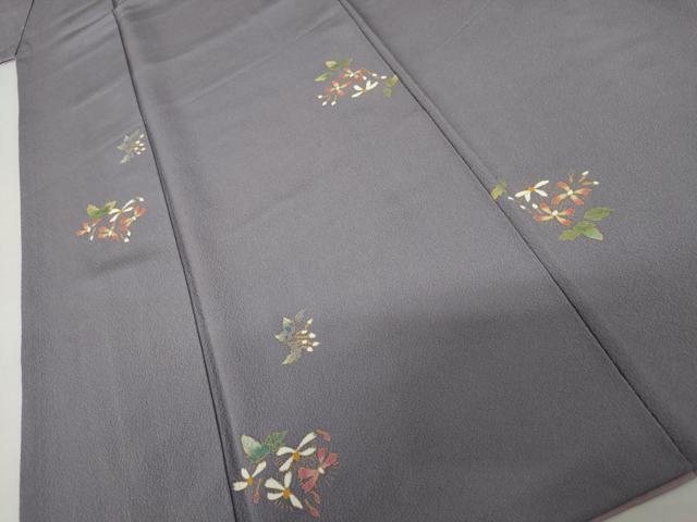 平和屋着物●上質な小紋　草花文　金彩　正絹　逸品　AABL4116cs