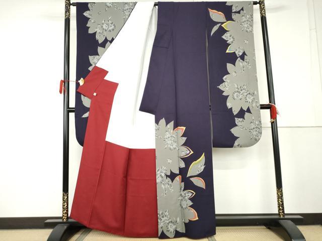 平和屋着物●豪華振袖　Garconniere　草花文　金彩　鈴乃屋扱い　正絹　逸品　AABL4118cs