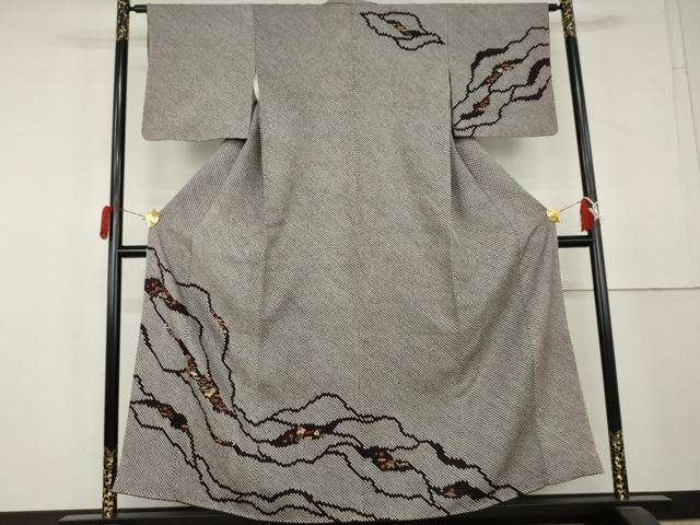 平和屋着物●訪問着　総絞り　刺繍　吉祥花文　正絹　逸品　AABL4119cs