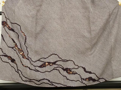平和屋着物●訪問着　総絞り　刺繍　吉祥花文　正絹　逸品　AABL4119cs