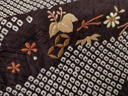 平和屋着物●訪問着　総絞り　刺繍　吉祥花文　正絹　逸品　AABL4119cs