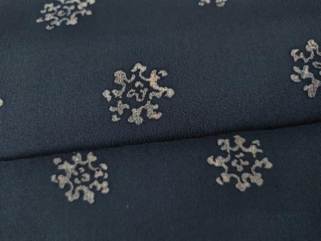 平和屋着物●上質な小紋　舞花文　正絹　逸品　AABL4129cs
