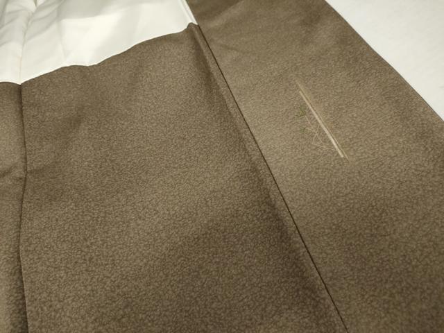 平和屋着物●伝統工芸士　山本富男　訪問着　竹屋町刺繍　天目ぼかし　南天に鳥　金銀糸　金銀彩　ロング丈　正絹　逸品　AABL4132cs