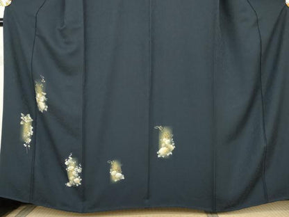 平和屋着物●訪問着　草花文　暈し染め　金彩　正絹　逸品　AABL4136cs