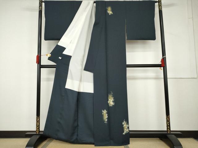 平和屋着物●訪問着　草花文　暈し染め　金彩　正絹　逸品　AABL4136cs