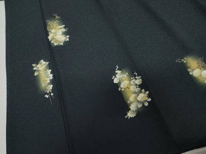 平和屋着物●訪問着　草花文　暈し染め　金彩　正絹　逸品　AABL4136cs